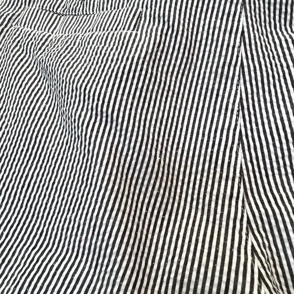 Bow Shorts by Lauren James Co. Medium‎ M 6 Lined Seersucker Blue Stripe - Picture 3 of 5